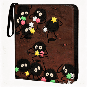 9-Pocket Zip-Up Card Binder Album – Holds Up to 900 Standard 2.5" x 3.5" Trading & Sports Cards, Includes 50 Removable 3-Ring Pages, Water-Resistant PU Exterior