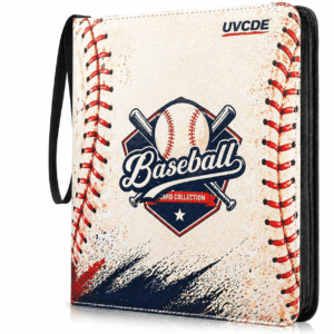 900-Pocket Baseball Card Binder, Double-Sided Sleeve Card Holder, 50 Removable Pages, Trading Card Organizer for MTG, TCG, Sports Cards, Game Cards, PU Leather Zipper Storage