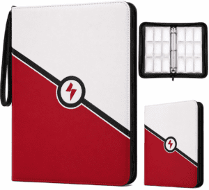 9-Pocket Trading Card Binder for 900 Cards – 50 Removable Sleeves, Zippered Portable Album, Protective Storage Case for Collectors