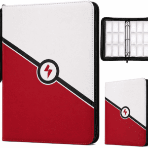 9-Pocket Trading Card Binder for 900 Cards – 50 Removable Sleeves, Zippered Portable Album, Protective Storage Case for Collectors