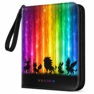 主图1 Card Binder 9 Pocket, 900 Cards Trading Card Binder Holder with Zipper, Collector Card Album Book with 50 Removable Sleeves, Compatible with Game Cards, Sports Cards, Trading Cards and Collectible Cards