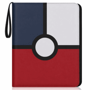 Card Binder 13"x10.5"x1.8" – 900 Card Capacity, PU Leather Zipper Case with Handle, 9 Pocket Double-Sided Pages, 3 Ring Binder, Velvet Lining, Trading Card Album Organizer